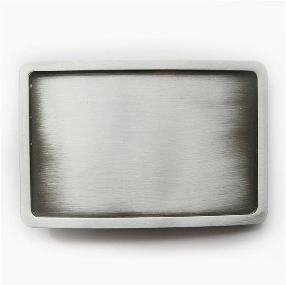 Wholesale custom create your own metal zinc alloy rectangle oval western blank belt buckle personalised belt buckle