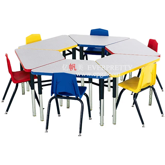 Modern Preschool Furniture Round Activity Table and Chair
