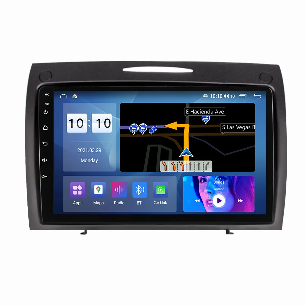 Center control large screen android navigator car with smart wireless carplay