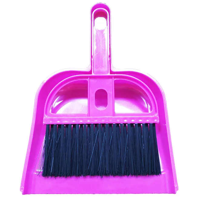 HQ0444 mini small plastic table dustpan and brush set for keyboard cleaning with hag-up hole