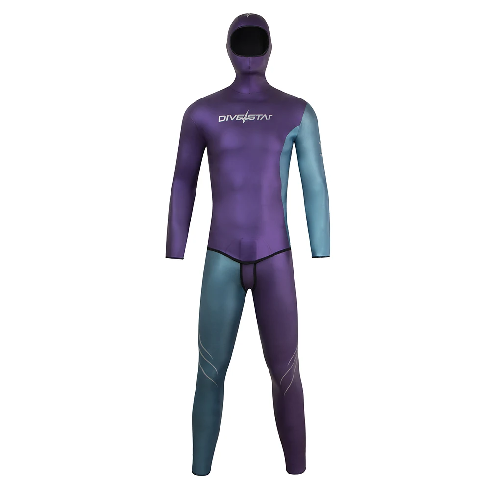 DIVESTAR New design Two-piece 3mm Neoprene Color Combination Style Super Stretchy Yamamoto Glide skin Freediving Wetsuit