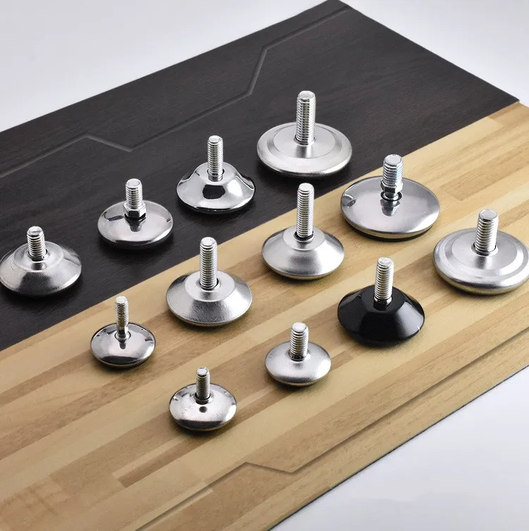 Foot Screw Adjustable Foot Screw Table Leg Fixed Rubber Pad Furniture Leg Raised Foot Pad Stable Adjustable Screw