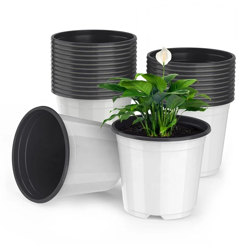 90 120 140 160 180mm pp greenhouse Plant Nursery double color plastic flower pot