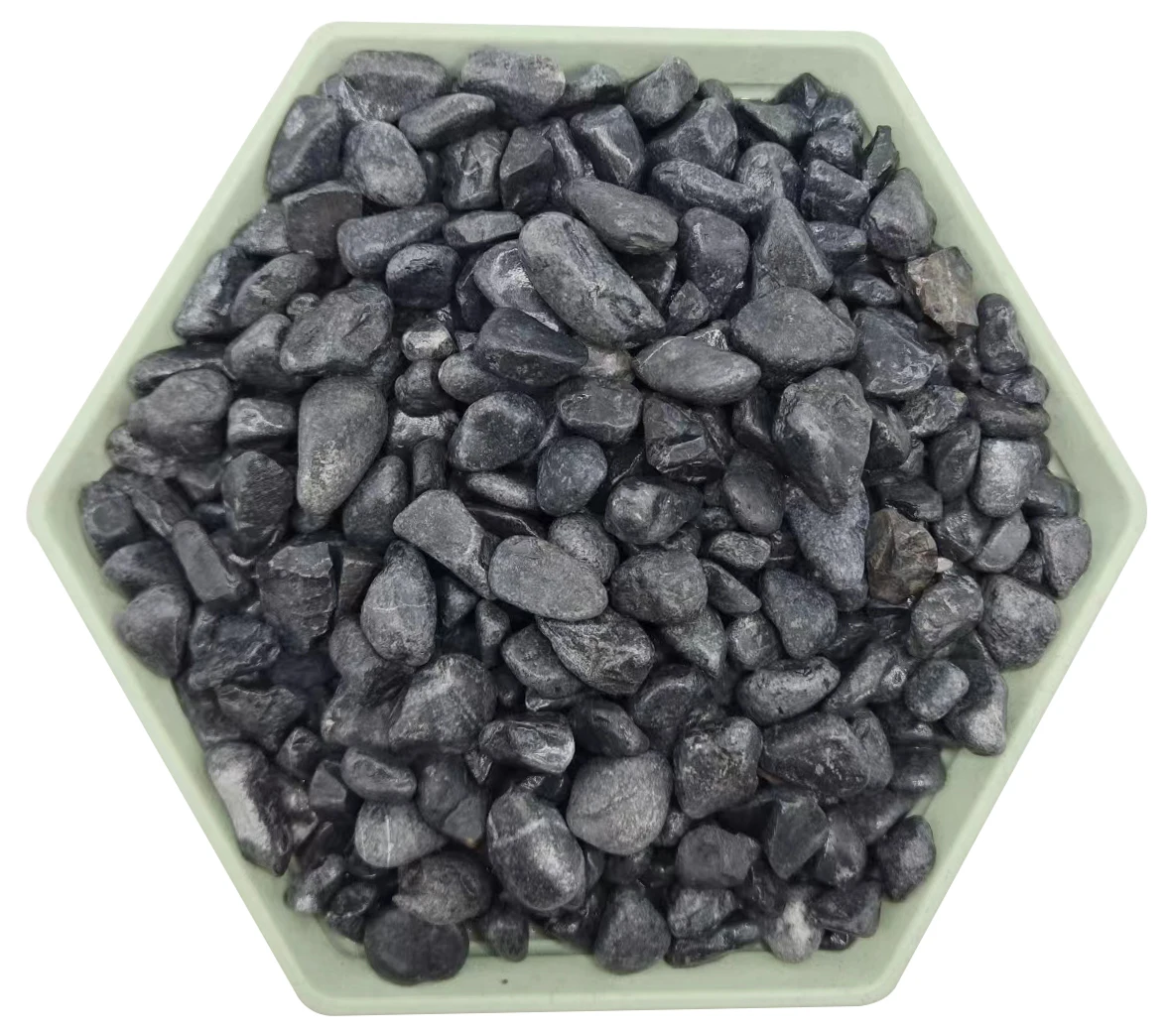 Selling high quality white pebbles gravel black  landscaping pebble stone and small black  pebbles