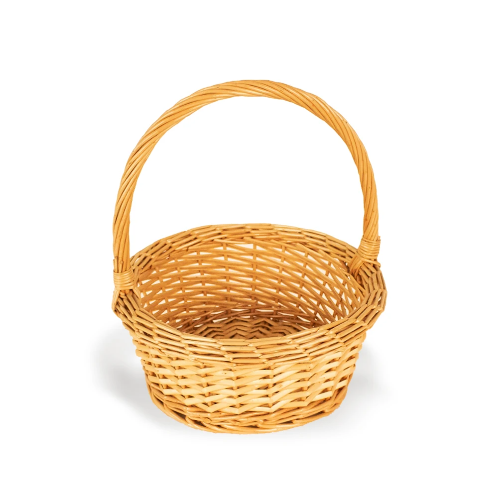 Jy Handmade Oval Natural Willow Organizer Woven Small Basket Set With Handle Big Black Wicker Baskets Production China For Gift