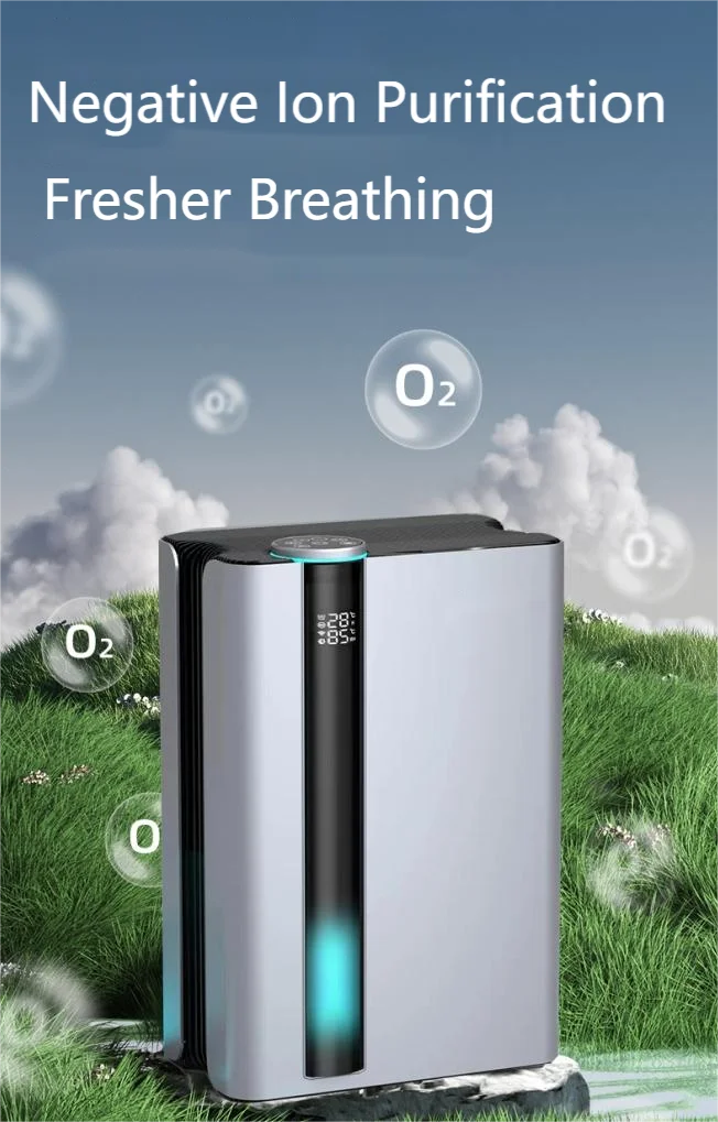 2.8L Large Capacity Portable LED Screen Atmosphere Lamp Air Purifier Dehumidifier For Home