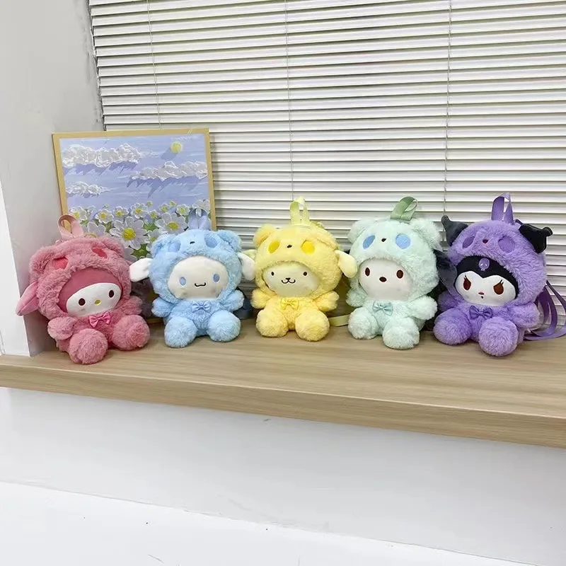 Jm 2023 New   Plush Toys Backpack Bags Kawaii Cartoon Plush Bags For Girl Birthday Gifts Cute  Melody Plush Toys