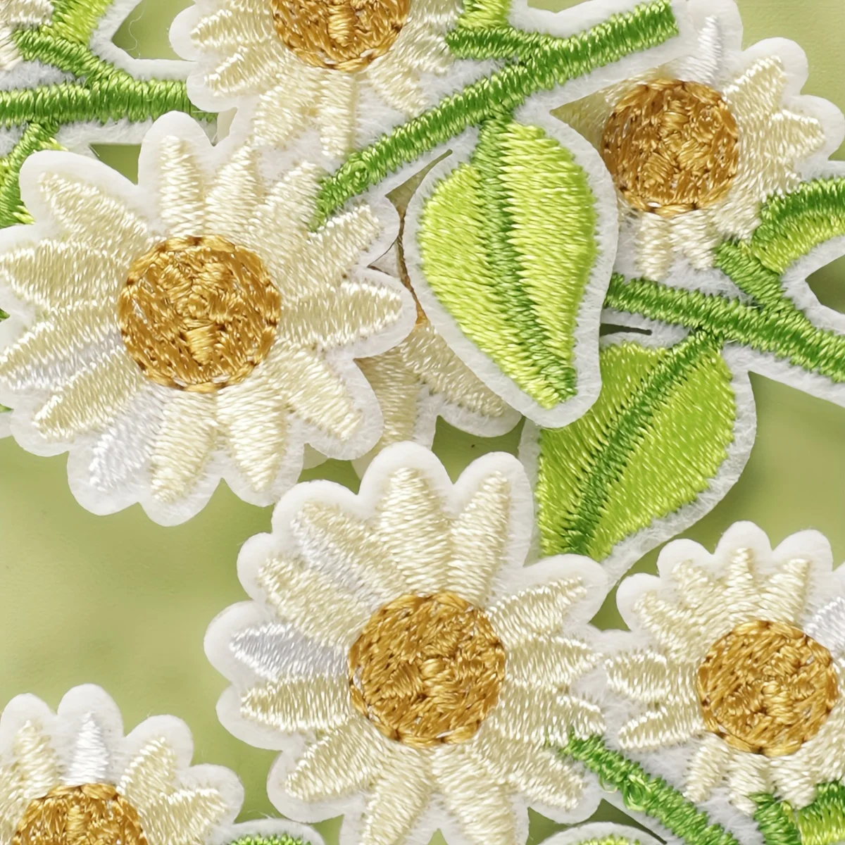 ECO Wholesale Logo Embroidered Flower Bouquet Embroidery Iron On Applique Patch