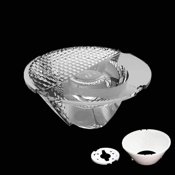 
2020 D67 COB New Patented Polarized Wall Washer LED lens High Efficiency Uniform light Spot Wash Up To 10m 