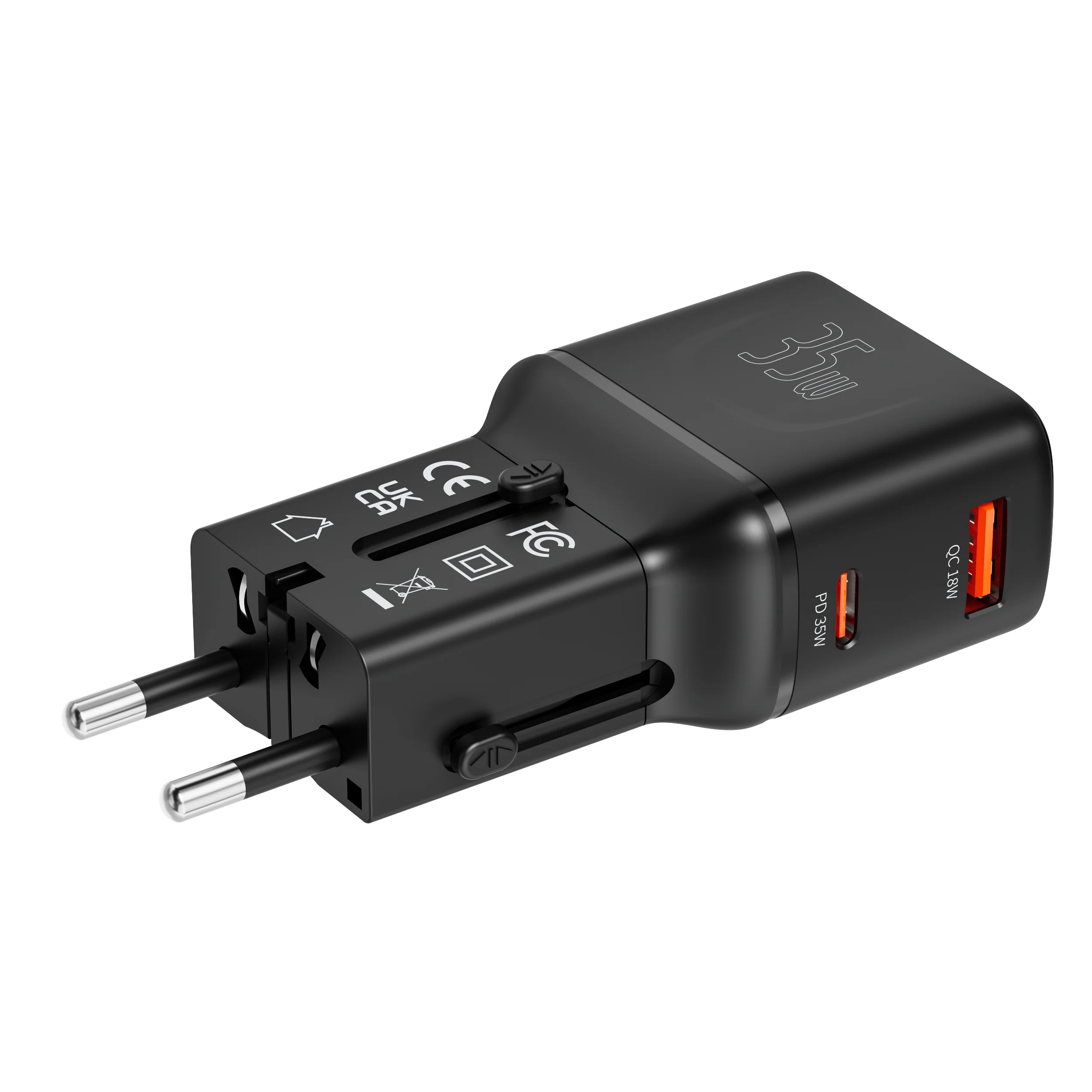 Wontravel 35 Вт универсальный адаптер для путешествий электрическая розетка Usb Type-C дорожный