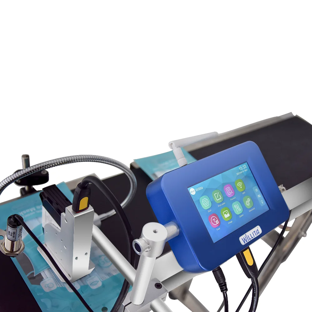 Online High Speed Thermal Inkjet Printer 6inch Industrial Thermal Inkjet Printers Continuous Tij Inkjet Printer For Date