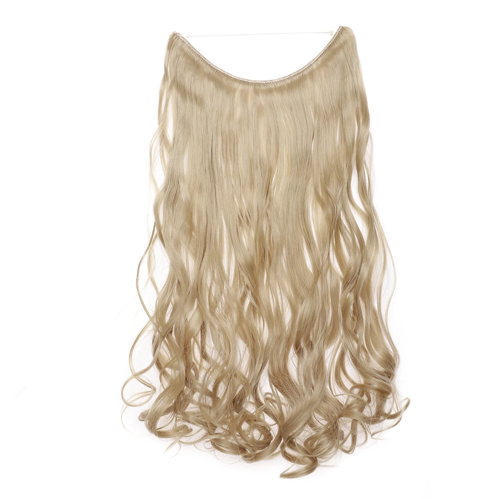 
Wholesale Straight wave curly 24inch 120g synthetic halo hair extension synthetic hair weft types of synthetic hair extension 