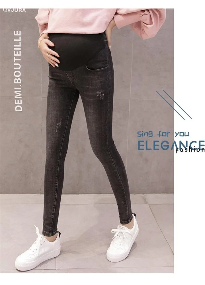 2019 autumn new pregnant women denim trousers