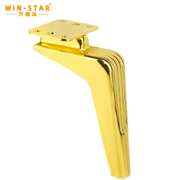 WINSTAR Modern furniture leg black plating durable anti-rust sofa bench cabinet legs Contemporary furniture legs
