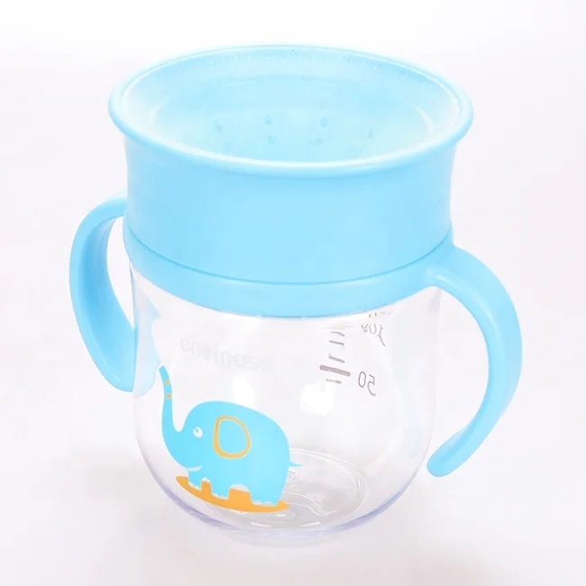 Food-grade baby feeding bottle/bebe tasse/infant vaso with customized color and logo