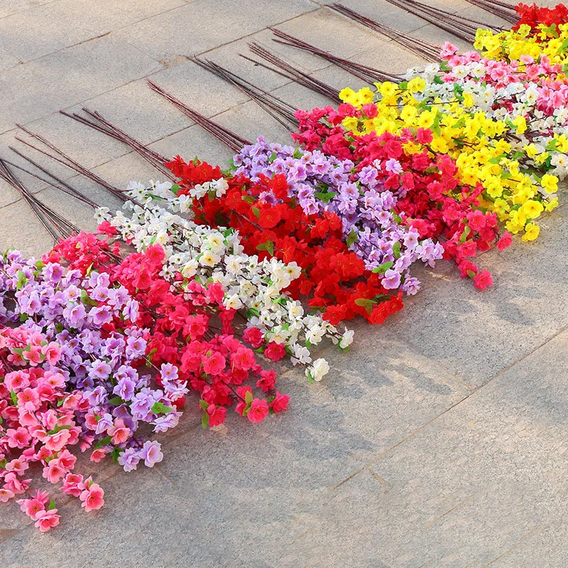 DREA Wedding Party Decor Silk Flower garland Plastic Cherry Plum Peach Blossom Artificial Flower