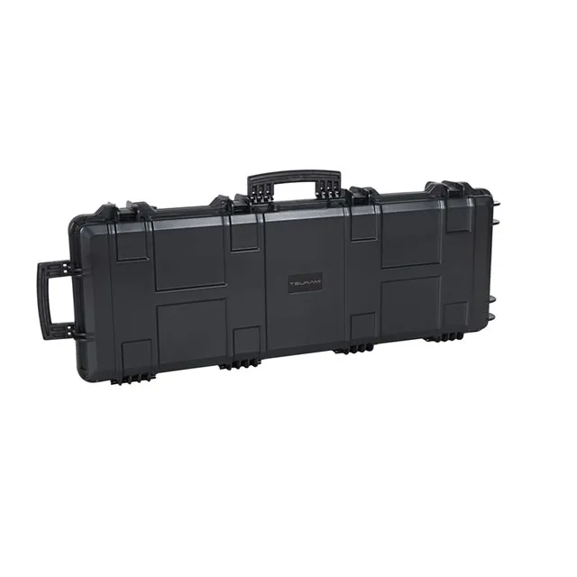 Heavy Duty Outdoor Hunting Travel Case Waterproof Long Plastic Hard Carry Gun Case with Foam Handle
