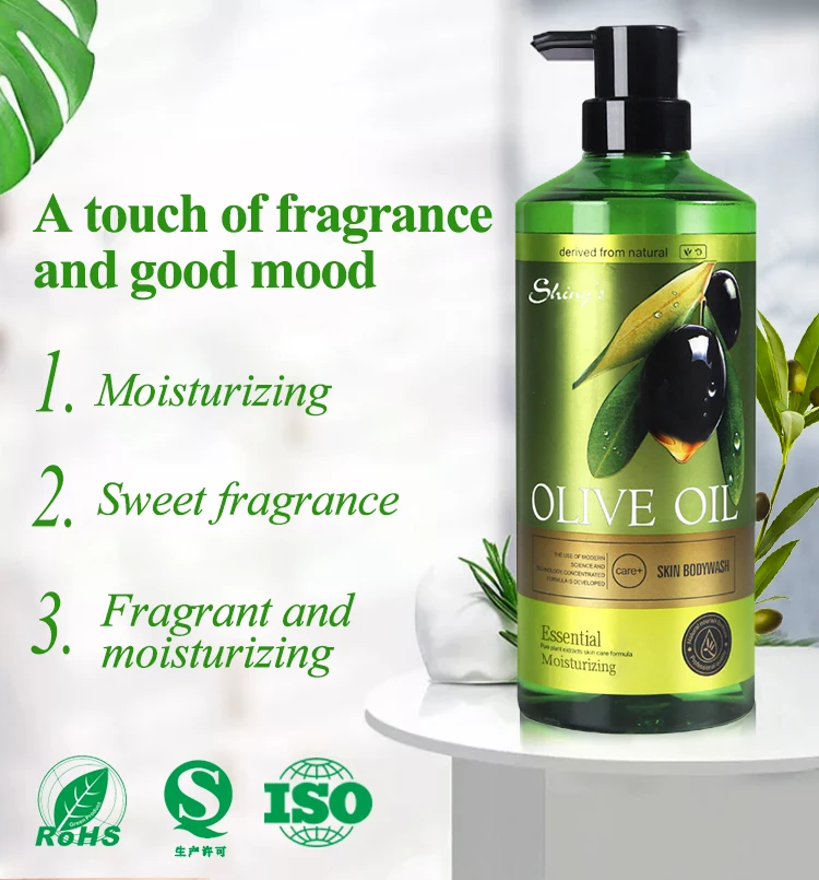 Essential oil series vegan shower gel for hotel 4 scent organic hot-selling vegan shower gel with pump