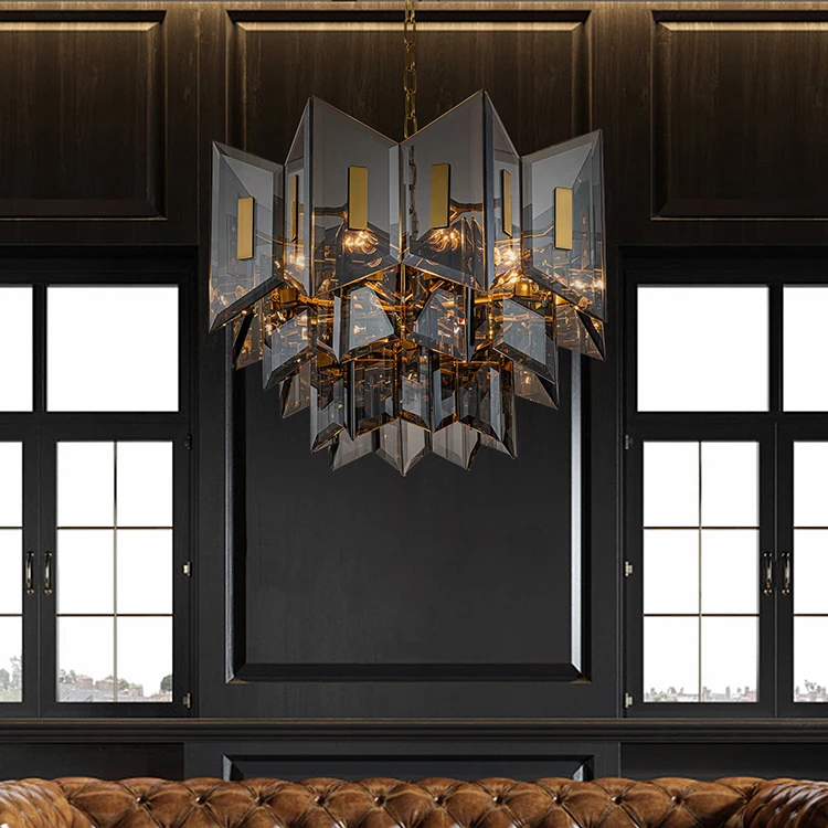 Home Decor Lighting Bedroom Living Room Dining Room Pendant Light Metal Glass Ceiling Chandelier