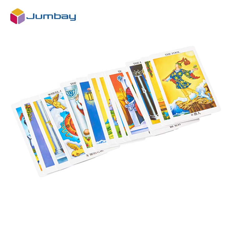Custom RGB Print Fortunetelling Tarot cards  Printing Oracle Tarot Cards Decks Set And Box With Printed Guidebook For Selling
