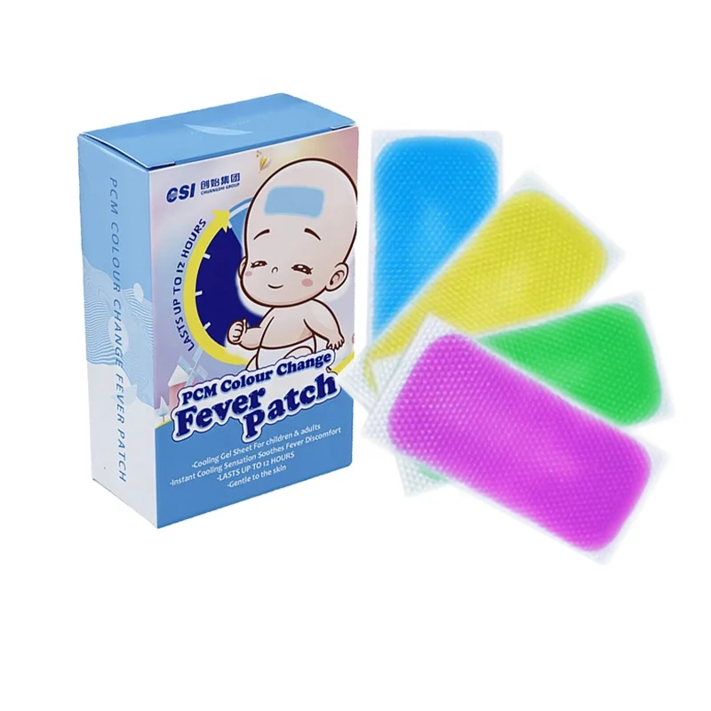 CSI Patented Technology Color Change Cooling Fever Patch long lasting cooling effect
