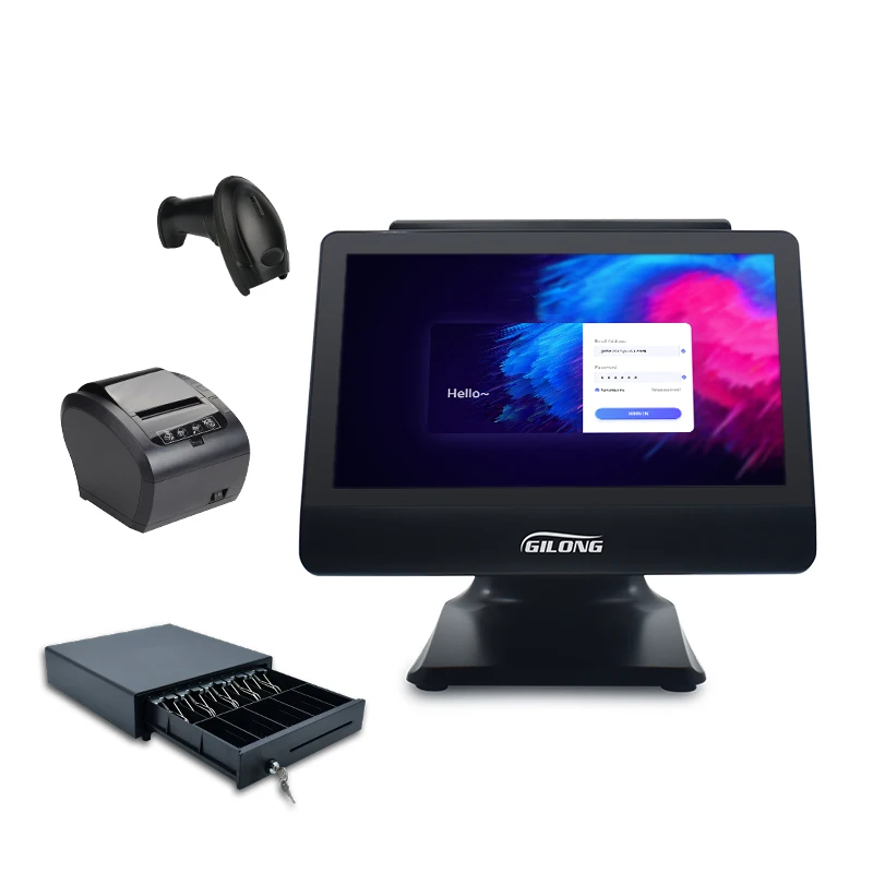 J1900 I3 I5 J4125 J6412 windows android 15 6 дюймов сенсорный все в одном pos терминал кассовый аппарат