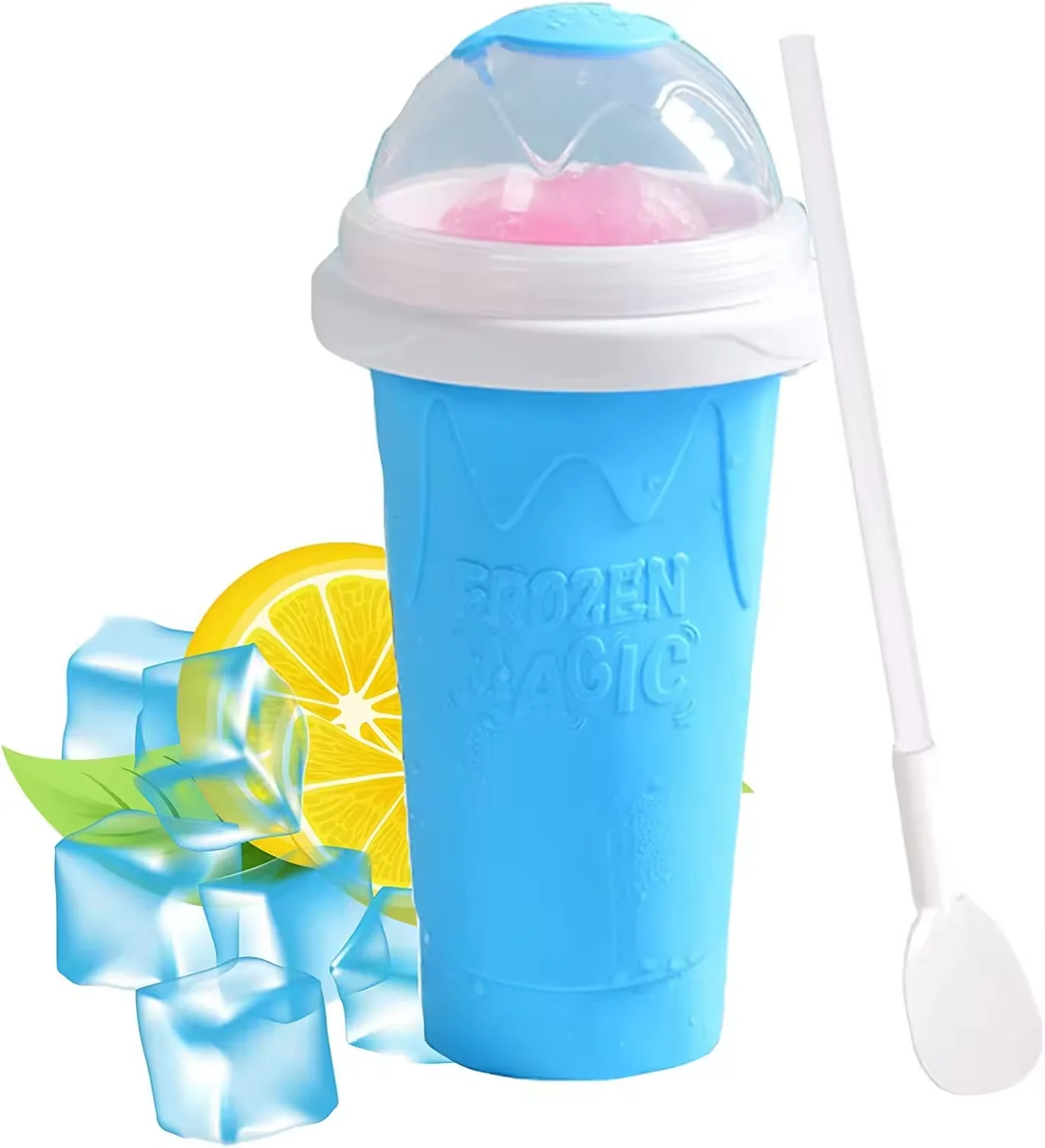 Slushy Maker Homemade Frozen Magic Smoothie Squeeze Cup Ice making cup