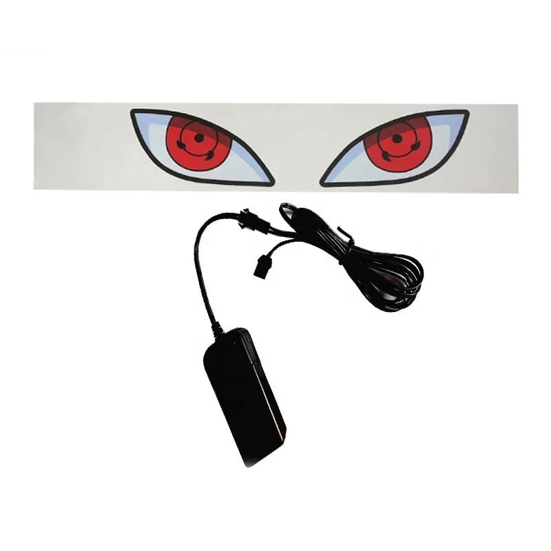 New Hot Eye Glow Panel Anime Cartoon Windshield Electric LED Decoration Light Sign Light Up Car Window Stickers For Car Styling