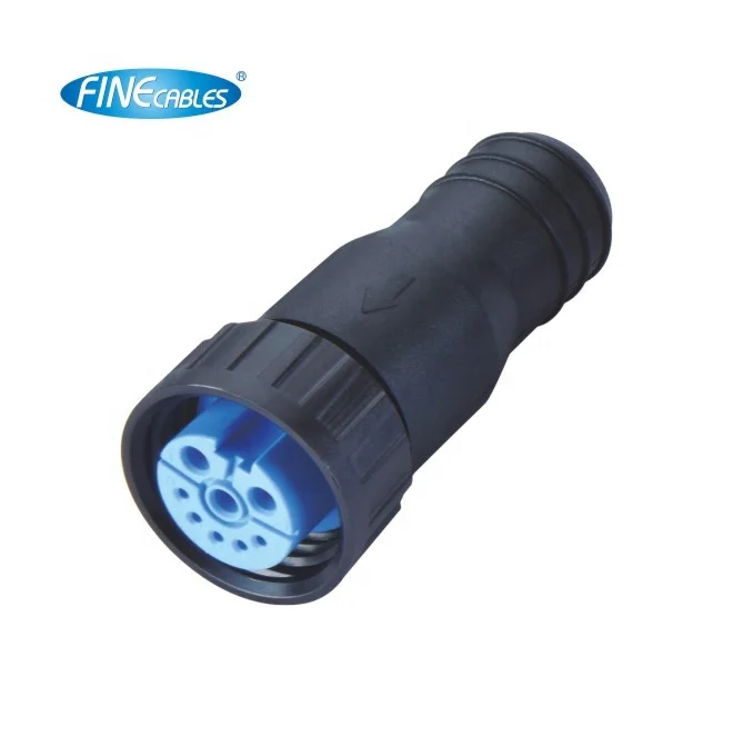 Electrical Outdoor M20 Terminator IP68 Waterproof 3+5pin Plastic Connector