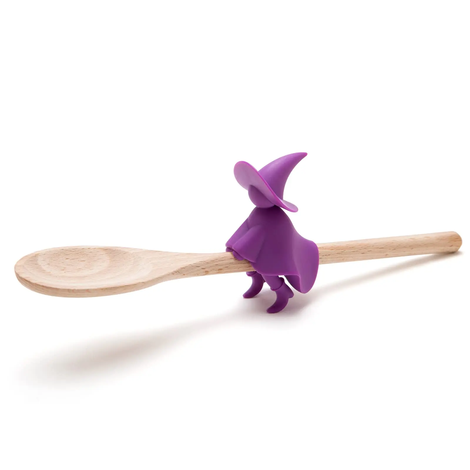 Spill-proof raising spoon holder creative kitchen utensils silicone tools little trapeze wizard modeling pot cover