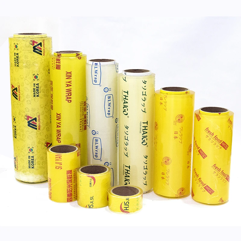 Factory Customized Food Grade PVC Cling Film Jumbo Roll Plastic Wrap for Food Premium Quality