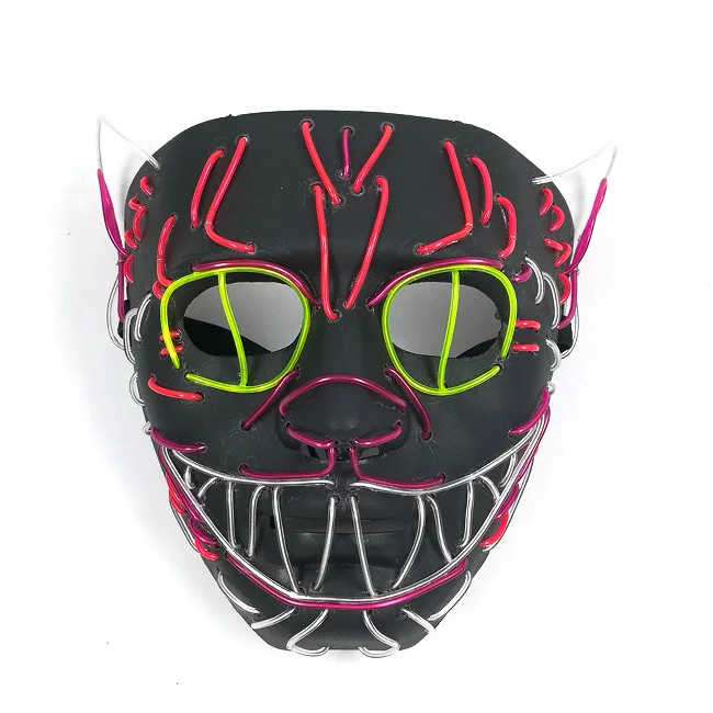 Halloween Decoration Light Up Mask Neon EL Wire Rave LED party mask
