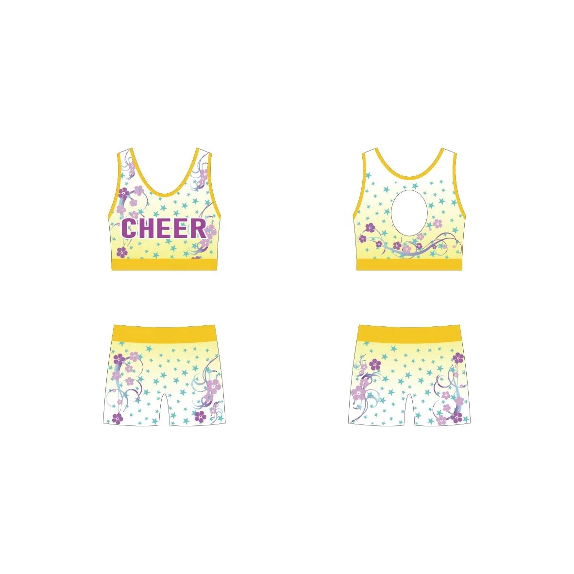 Custom cheer hot girl team cheerleading uniform with logo customized