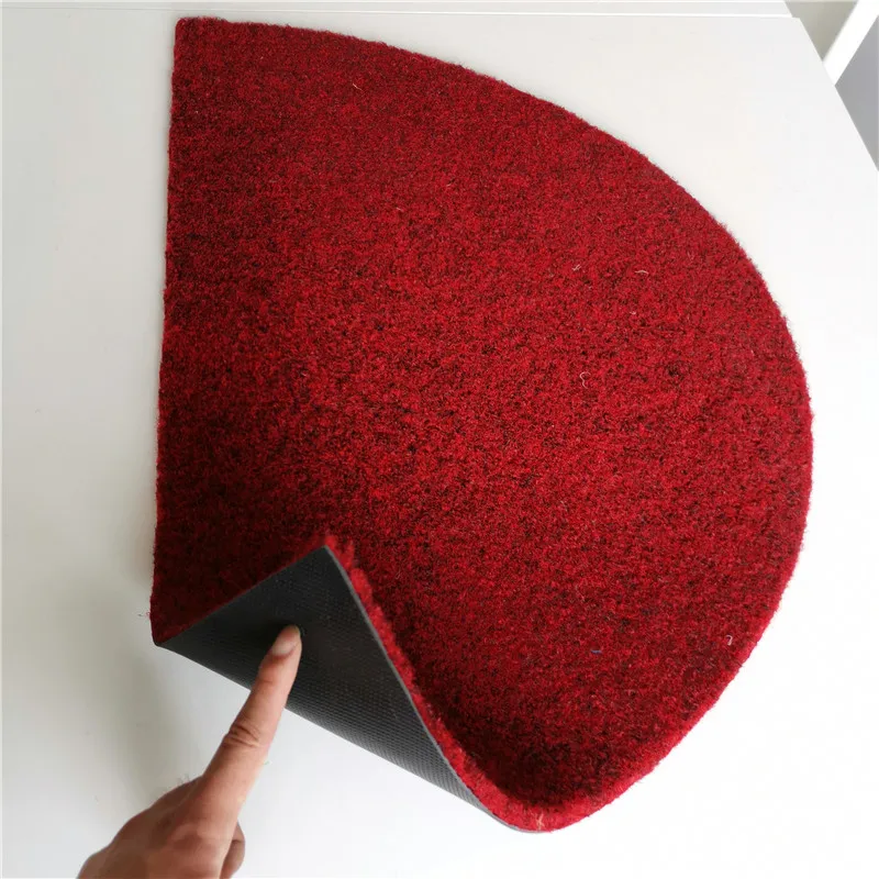 half moon rubber backed coco coir fiber floor mat