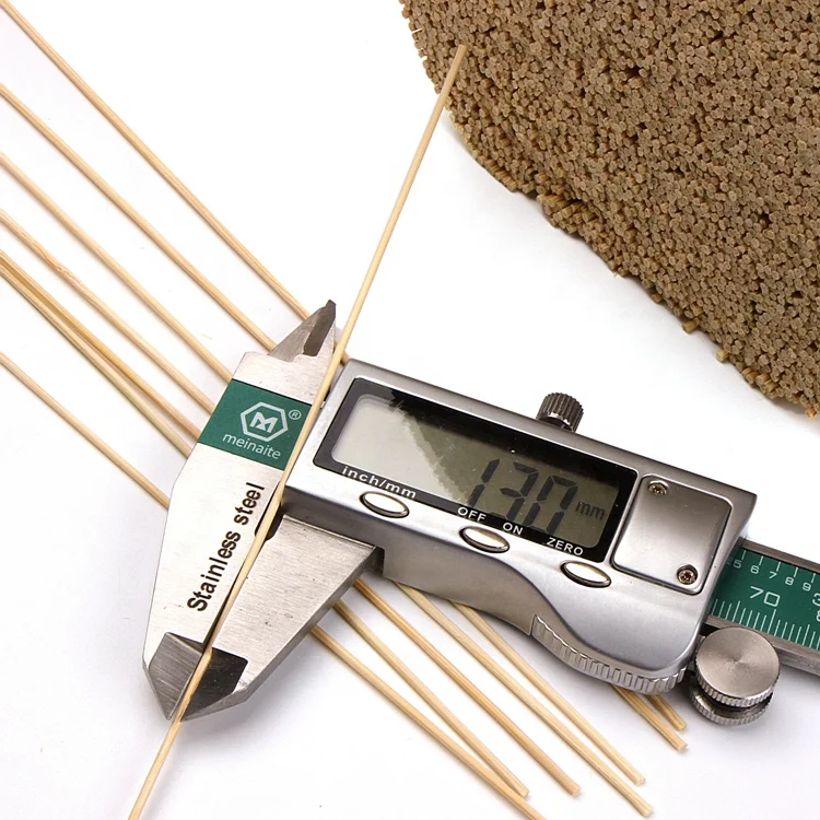 Wholesale Customized 20cm 4mm 6mm easily cleaned bbq bamboo marshmallow roasting sticks disposable skewers for grill