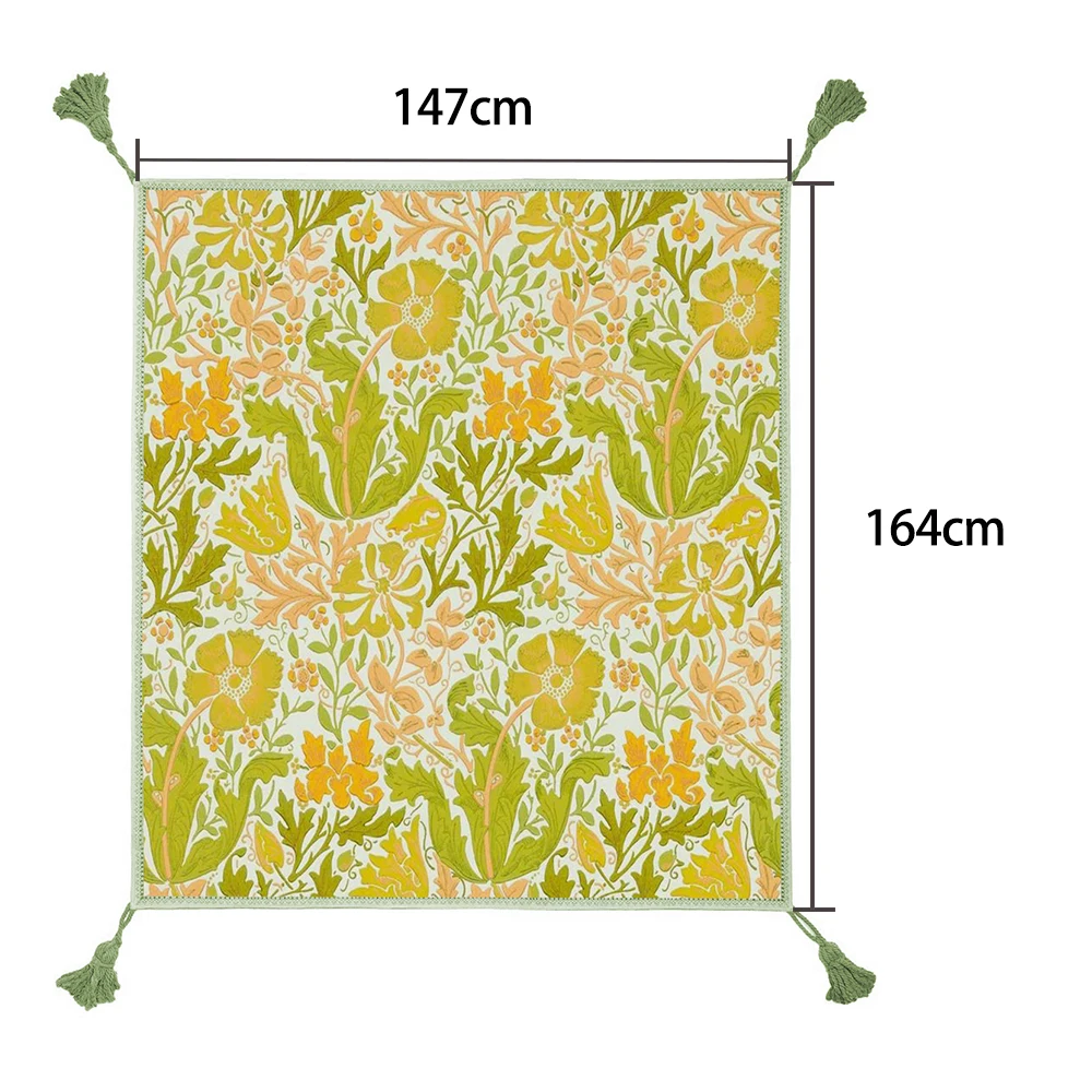 Bohemian Style Outdoor Custom Printed Foldable Waterproof Picnic Blanket Rug Picnic Mat with Carry Strap