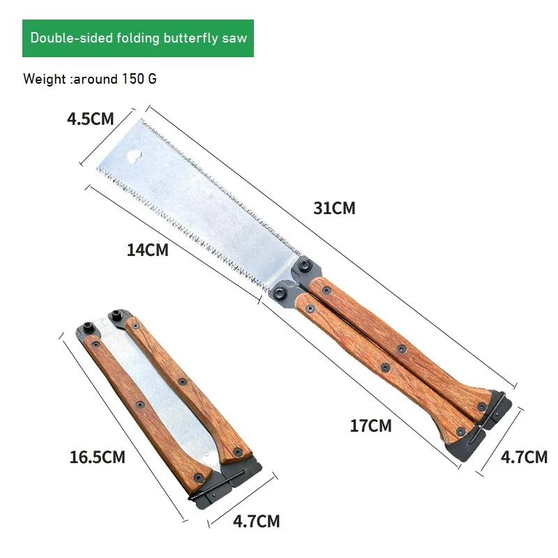 Portable Home Use Pruning Hand Saw Folding Woodworking Butterfly Saw Outdoor Camping Survival Logging Saw