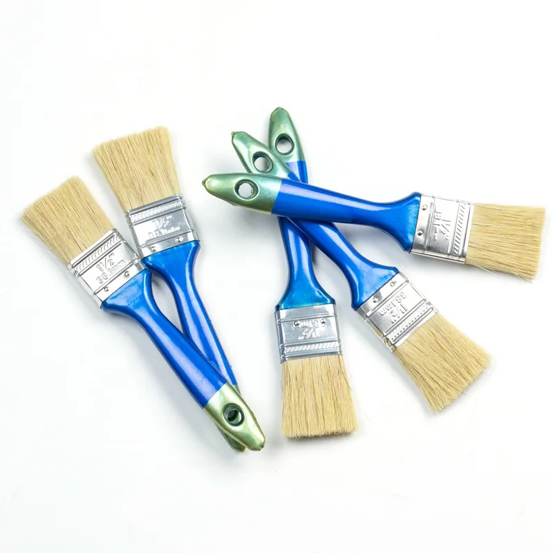 BIYU Professional Flat Paint Brush High Appearance Blue Handle Green Tail