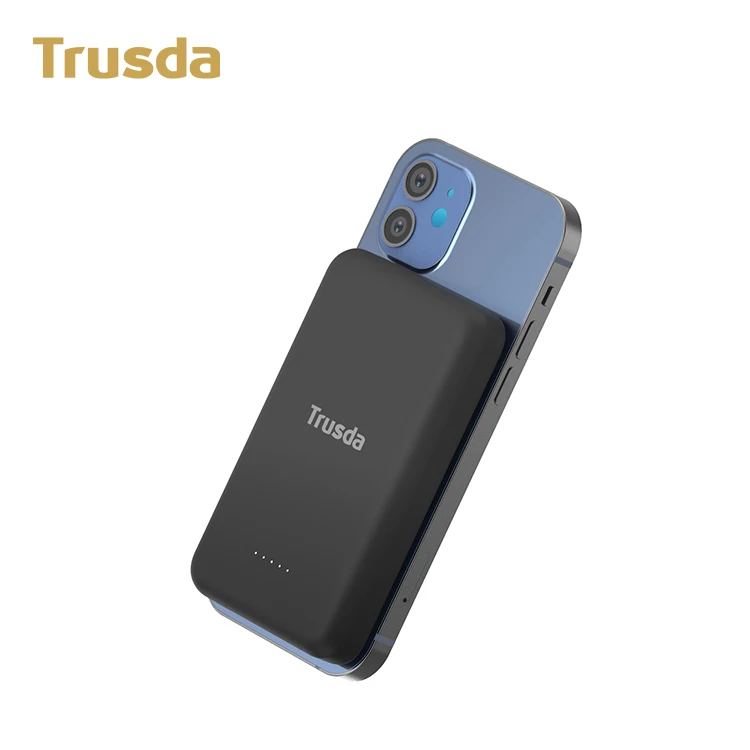 TRUSDA RC1.10W лучшая маленькая Магнитная Беспроводная портативная зарядка в 5000 мАч с выходом быстрой зарядки 10 Вт для всех сотовых телефонов