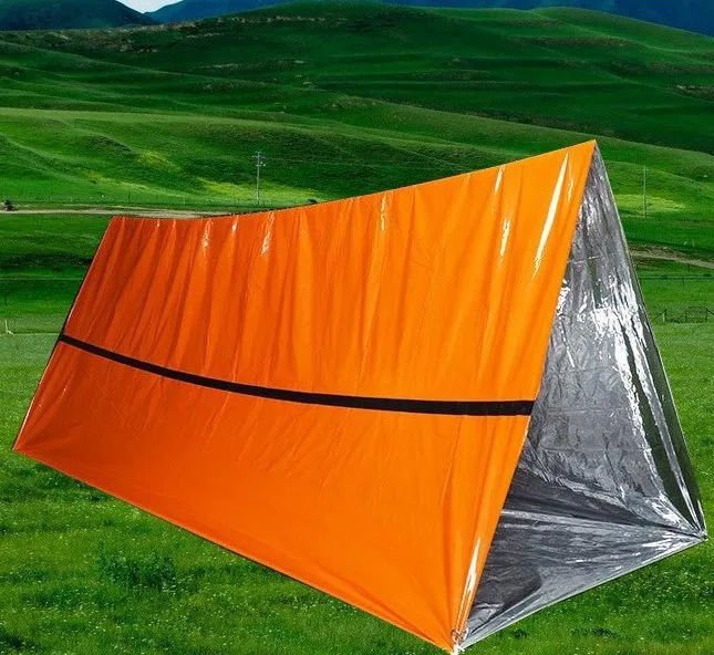 Emergency Tent with Rope Ultralight Rescue Tent Emergency Tube Tent, Use as Survival Tent, Emergency Shelter
