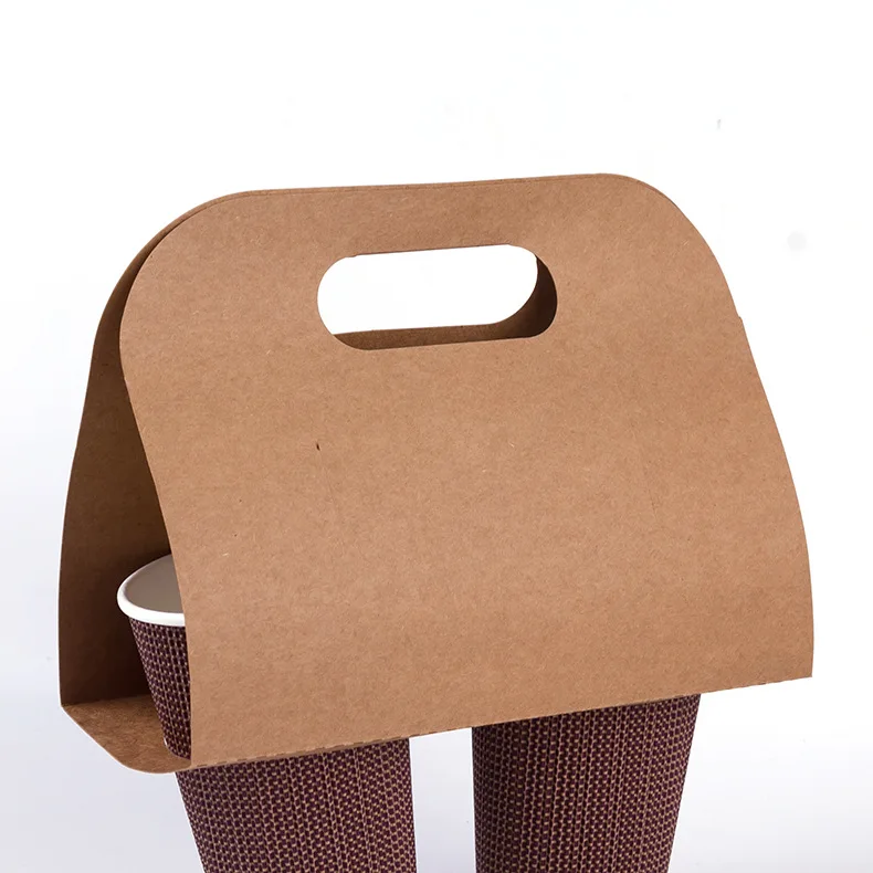 High Quality Biodegradable Disposable 1/2/4/6 Compartment Paper Takeaway Coffee Cup Beverage Cup Holder