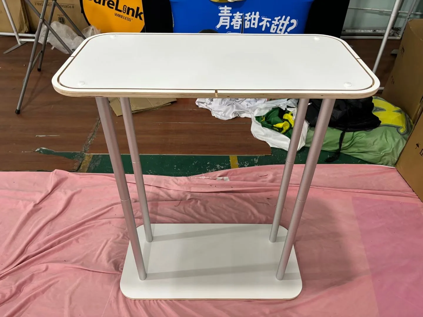 Easy Install Aluminum Fabric Advertising Event Portable Exhibition Booth Counter for Display