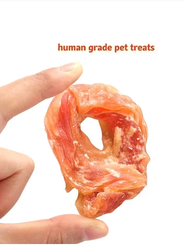 OEM factory Pet Food Chicken Rings Dog Treats Chewy Snacks for All Dogs Cheap Price