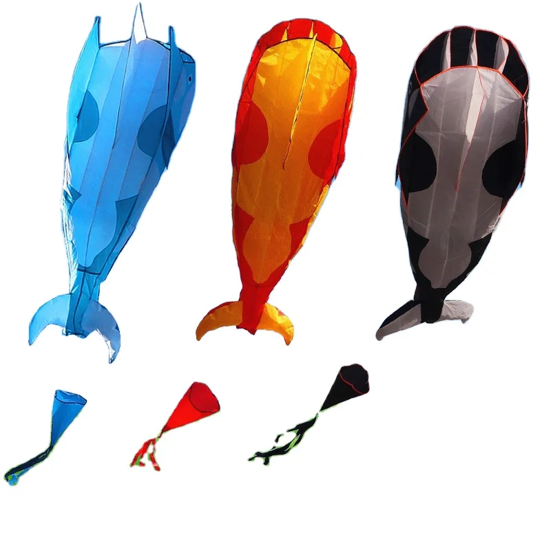 best selling weifang jiutian 3d Inflatable kite kids outdoor custom soft whale kites