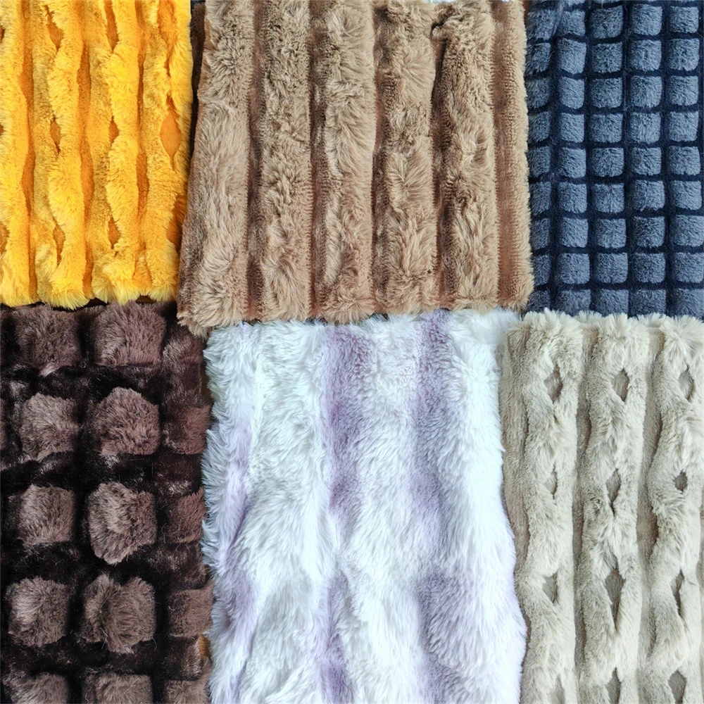 Мягкая плюшевая ткань из искусственного меха кролика на заказ