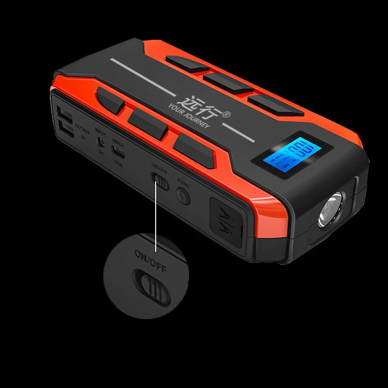 12V Car Jump Starter 12000mAh Power Bank Emergency Starting Auto Battery Booster Resccue Jump Starter