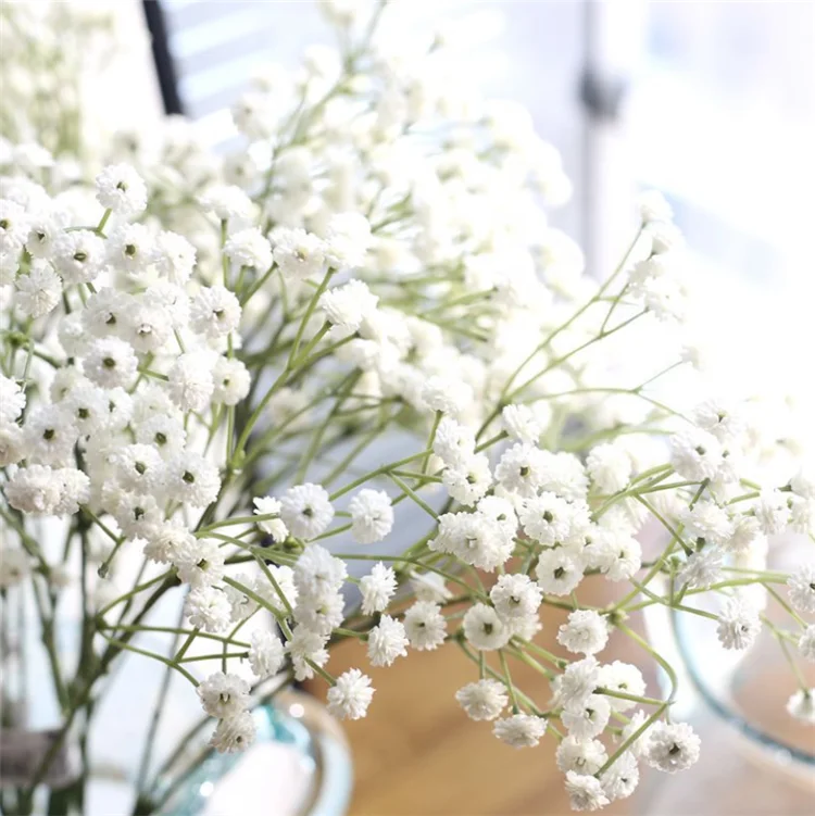 Wholesale Real Touch Plastic Glue Gypsophila Flowers Artificial Babys Breath For Home wedding Table Decoration