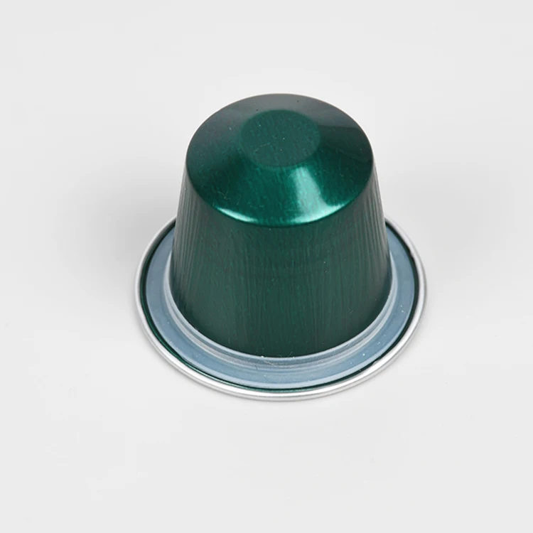 
Custom small nespresso shape empty aluminum foil coffee capsule with lid 