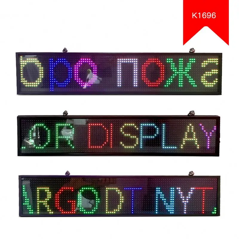 16*128 dots P5 indoor wifi  led scrolling message sign display board led Luminous advertising Taxi Rear Window Digital Billboard