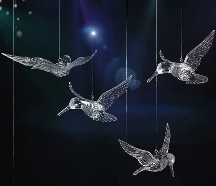 decorative plastic acrylic hanging birds for  ceiling